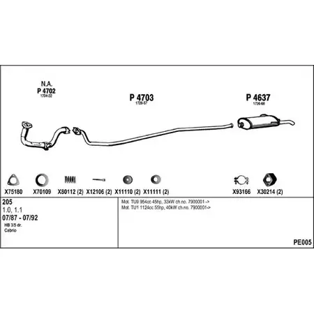 Выхлопная система FENNO PE005 V09 US 2902061 изображение 0