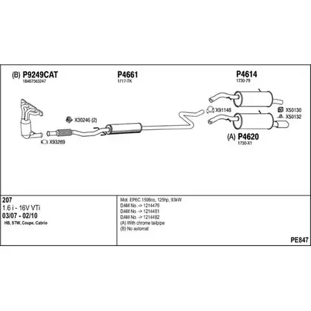 Выхлопная система FENNO PE847 4AXC A 2902335