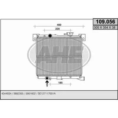 Радиатор охлаждения двигателя AHE 2924824 109.0 56 ST48PQ 109.056 изображение 0