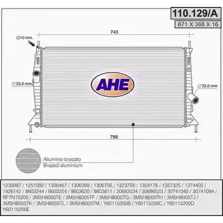 Радиатор охлаждения двигателя AHE 2925073 110. 129/A 110.129/A 6P6DE изображение 0