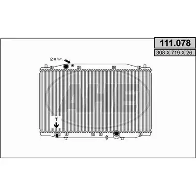 Радиатор охлаждения двигателя AHE 2925144 111.07 8 KD17IJ7 111.078