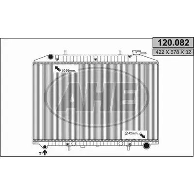 Радиатор охлаждения двигателя AHE 2925505 120.082 HZMYLAL 1 20.082