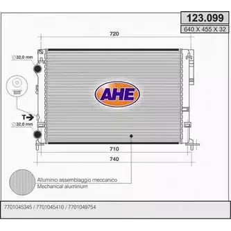 Радиатор охлаждения двигателя AHE 123.099 2925826 123.0 99 HLO5O изображение 0