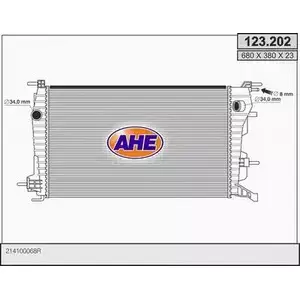 Радиатор охлаждения двигателя AHE 123.2 02 123.202 2925910 K1OFBY изображение 0
