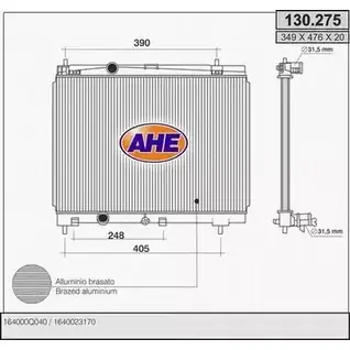 Радиатор охлаждения двигателя AHE 130.275 2926089 13 0.275 4A0BT изображение 0