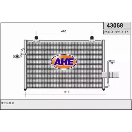 Радиатор кондиционера AHE 6DXF1C 4306 8 43068 2926321 изображение 0