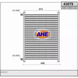 Радиатор кондиционера AHE 43 079 E0MPVYS 43079 2926330 изображение 0