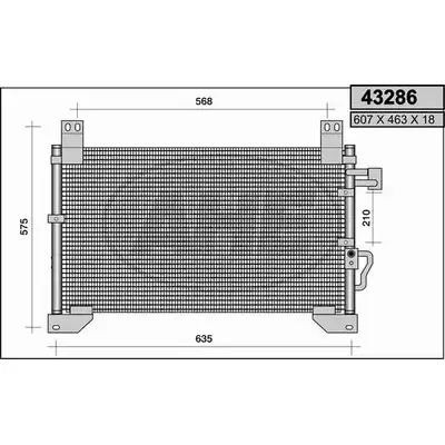 Радиатор кондиционера AHE 2926462 9MC2X 432 86 43286 изображение 0