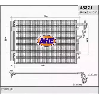 Радиатор кондиционера AHE 2926489 4332 1 43321 NHTO0