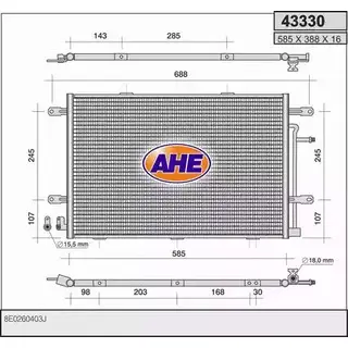 Радиатор кондиционера AHE A2E5G7 43330 4 3330 2926495