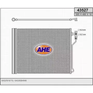Радиатор кондиционера AHE 4352 7 2926670 43527 AVBU21C изображение 0