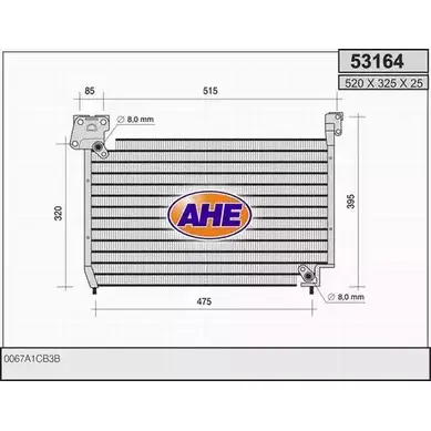Радиатор кондиционера AHE 53164 531 64 2926808 JTGSZ