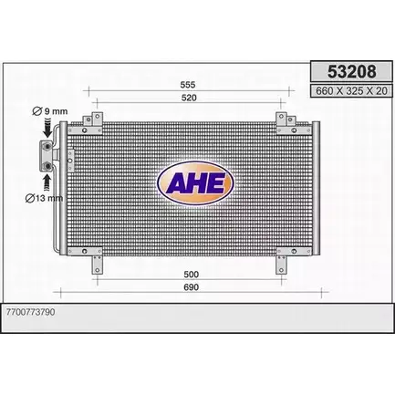 Радиатор кондиционера AHE 2926828 5 3208 5TCBG 53208