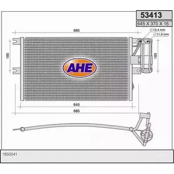 Радиатор кондиционера AHE 2926880 5 3413 XJTQ9 53413 изображение 0