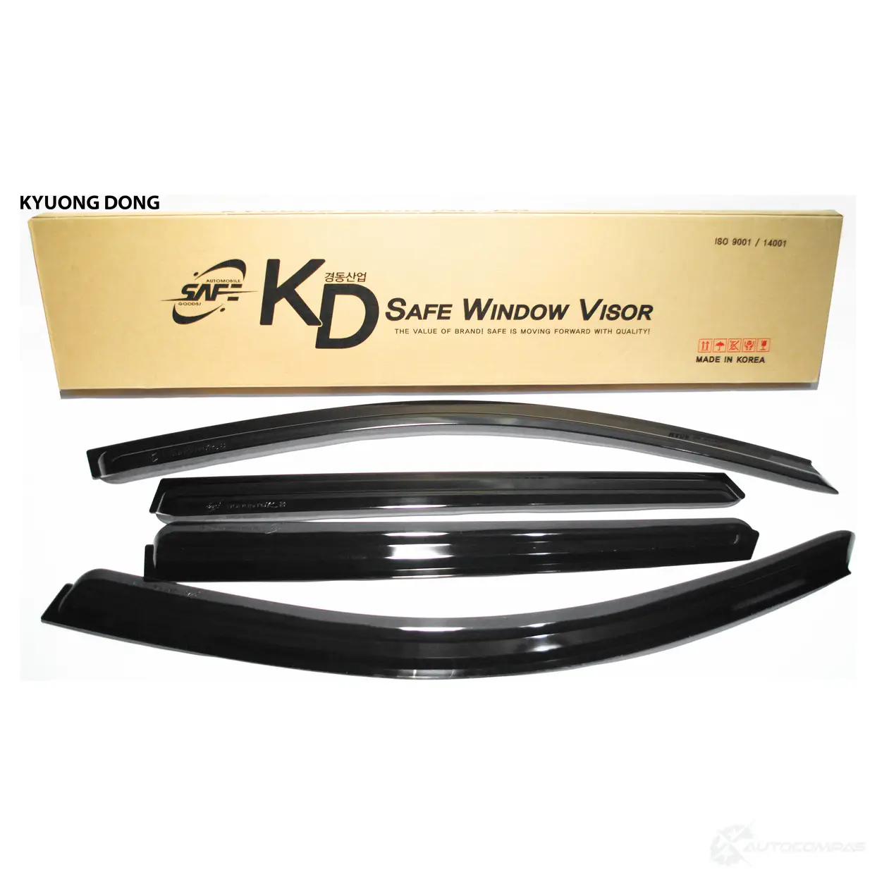 Дефлекторы окон черные (по 3 компл в упаковке) KYOUNG DONG 1440261379 UX5 DVV K-901-88 изображение 0