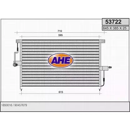 Радиатор кондиционера AHE 5372 2 53722 EZDPN 2927045 изображение 0