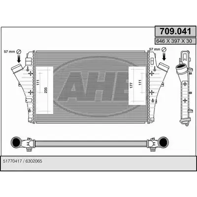 Интеркулер AHE UF4WDAU 709. 041 709.041 2927800