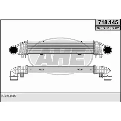 Интеркулер AHE 2927894 SE0DYN 718.145 71 8.145 изображение 0