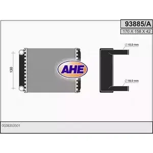 Радиатор печки, теплообменник AHE 93885/A P2AL4U 2928318 9388 5/A