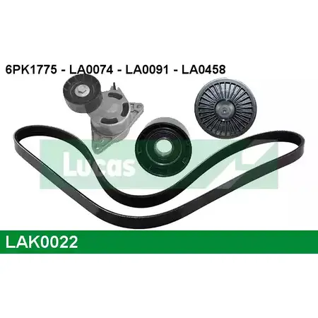 Поликлиновой ременный комплект LUCAS ENGINE DRIVE LAK0022 2930176 6PK177 5L LA0074