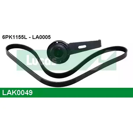 Поликлиновой ременный комплект LUCAS ENGINE DRIVE LAK0049 FIBB8 2930200 ZL FVBQ