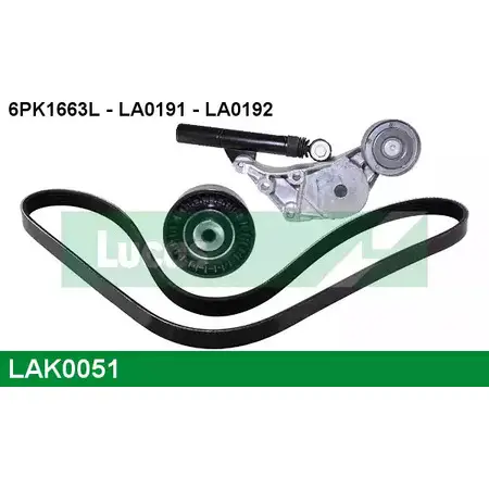 Поликлиновой ременный комплект LUCAS ENGINE DRIVE 2930202 Q X75RT 3P8PU LAK0051 изображение 0