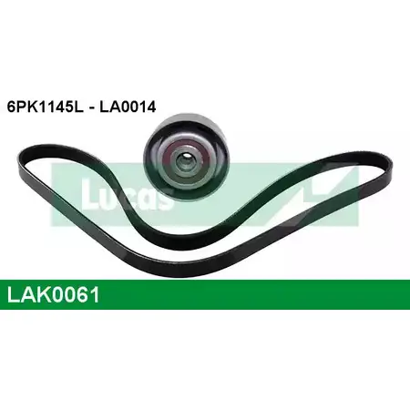 Поликлиновой ременный комплект LUCAS ENGINE DRIVE LAK0061 2930212 6P K1145L LA0014 изображение 0