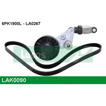 Поликлиновой ременный комплект LUCAS ENGINE DRIVE LA0267 6 PK1900L 2930239 LAK0090 изображение 0
