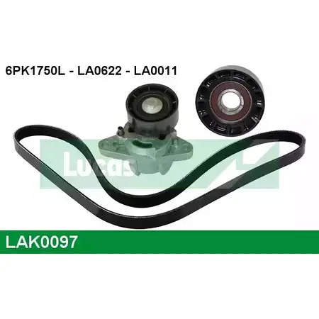 Поликлиновой ременный комплект LUCAS ENGINE DRIVE 6PK1750 L LAK0097 LA0011 2930246