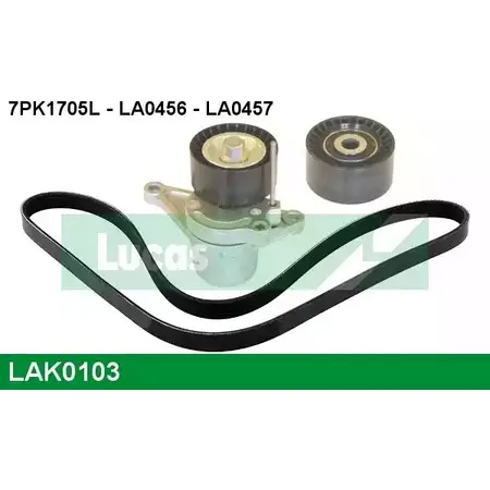 Поликлиновой ременный комплект LUCAS ENGINE DRIVE LAK0103 2930250 7PK170 5L LA0456 изображение 0