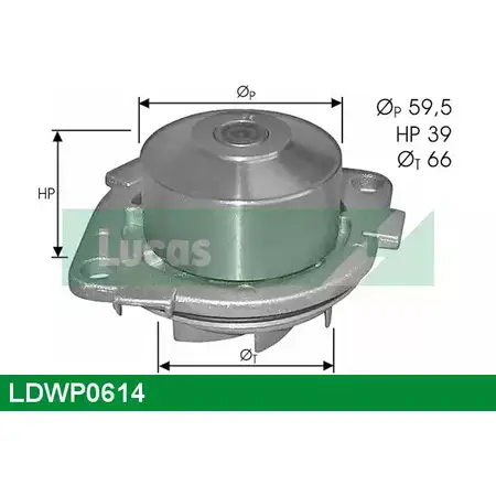 Водяной насос, помпа LUCAS ENGINE DRIVE LDWP0614 2931846 PAJB19N VUG6P C