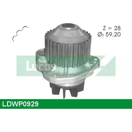 Водяной насос, помпа LUCAS ENGINE DRIVE 2931911 LDWP0929 45 3WPJC ZCA467L