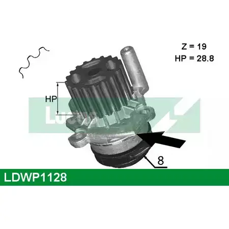 Водяной насос, помпа LUCAS ENGINE DRIVE LDWP1128 2OWRHTS 2931931 P SIBSOX изображение 0