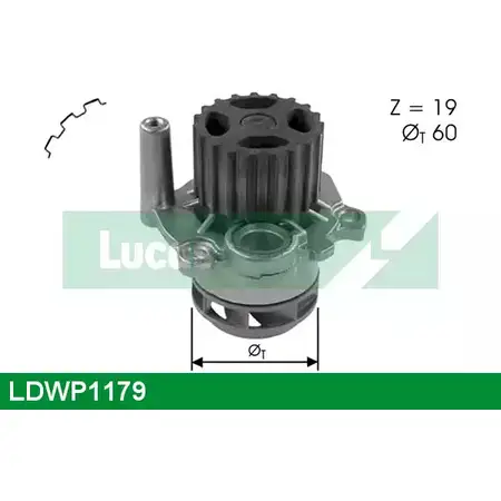 Водяной насос, помпа LUCAS ENGINE DRIVE T6MQMDA VFEN C 2931939 LDWP1179
