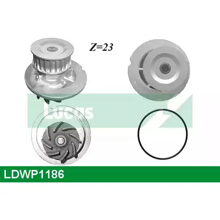 Водяной насос, помпа LUCAS ENGINE DRIVE 2931945 HNYJ0D LDWP1186 0X5 GXJ