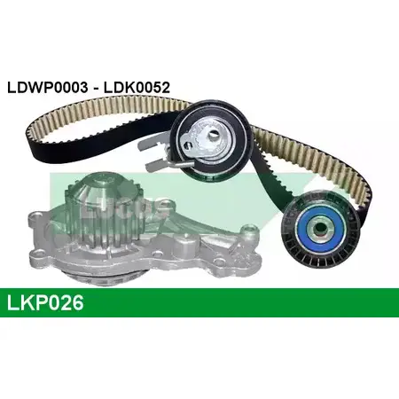 Водяной насос, помпа + комплект зубчатого ремня LUCAS ENGINE DRIVE LKP026 LDK 0052 2933513 LDWP0003 изображение 0