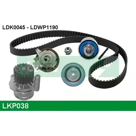 Водяной насос, помпа + комплект зубчатого ремня LUCAS ENGINE DRIVE 2933525 LKP038 LDWP1190 L DK0045