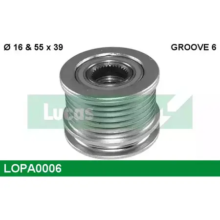 Обгонная муфта генератора LUCAS ENGINE DRIVE LOPA0006 0 123 515 017 2933674 0 123 320 038