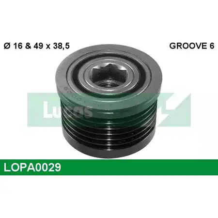 Обгонная муфта генератора LUCAS ENGINE DRIVE 23 10 000 18R LOPA0029 23 10 005 43R 2933692
