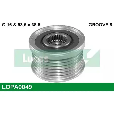 Обгонная муфта генератора LUCAS ENGINE DRIVE 12317516722 2933712 LOPA0049 123175 16721