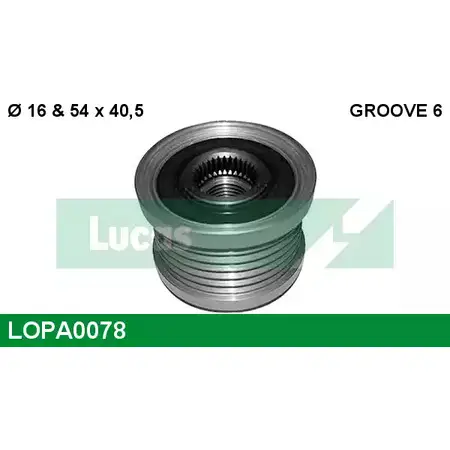 Обгонная муфта генератора LUCAS ENGINE DRIVE LOPA0078 231 00-EN20B 2933735 23100A4400 изображение 0