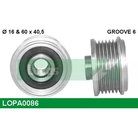 Обгонная муфта генератора LUCAS ENGINE DRIVE 0 124 425 071 0 124 425 037 2933739 LOPA0086 изображение 0