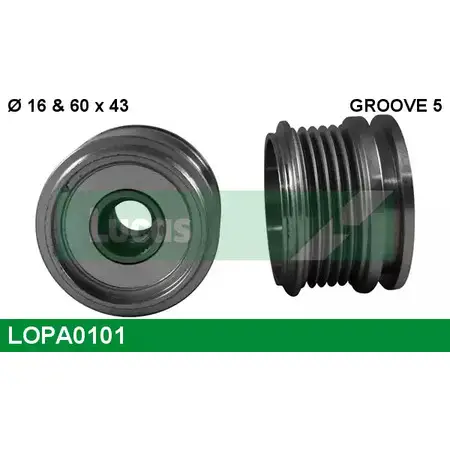 Обгонная муфта генератора LUCAS ENGINE DRIVE 0 124 425 048 0 124 425 061 2933748 LOPA0101 изображение 0