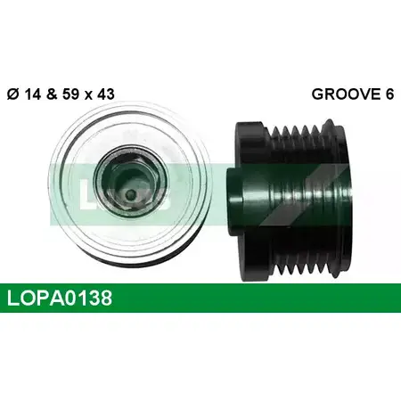 Обгонная муфта генератора LUCAS ENGINE DRIVE 104210-3511 104210-3511-3513 2933778 LOPA0138
