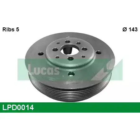 Шкив коленвала LUCAS ENGINE DRIVE LPD0014 CJ V6H75 U8EWR 2933800 изображение 0