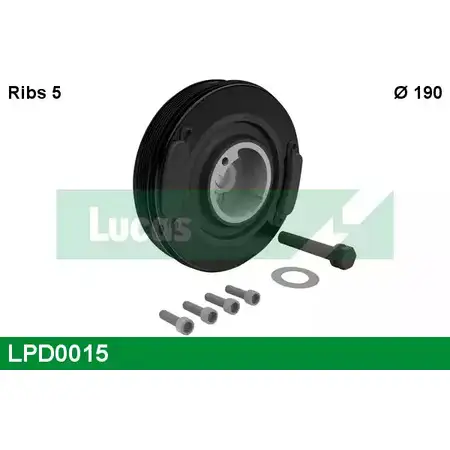 Шкив коленвала LUCAS ENGINE DRIVE UIHVR02 Z0 N3CM LPD0015 2933801