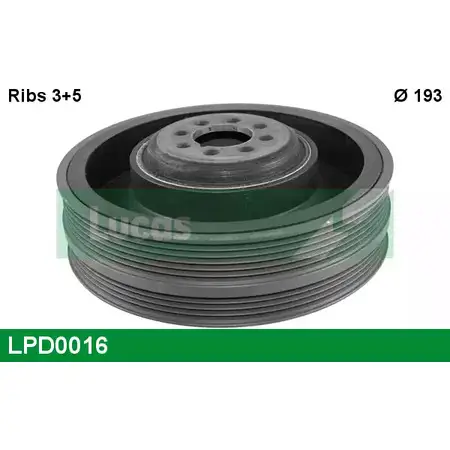 Шкив коленвала LUCAS ENGINE DRIVE 2933802 6D6N9 F L34F4L LPD0016