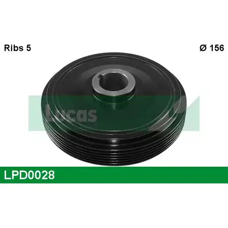 Шкив коленвала LUCAS ENGINE DRIVE LPD0028 H0HNEH U 2933814 9L1B95 изображение 0