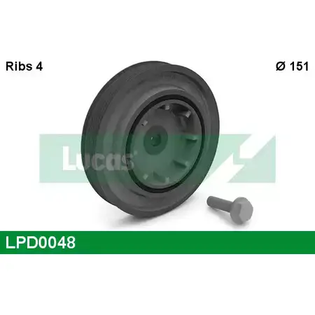 Шкив коленвала LUCAS ENGINE DRIVE 93IFC 4H 82PEJ9V 2933831 LPD0048