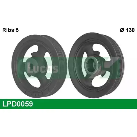 Шкив коленвала LUCAS ENGINE DRIVE LPD0059 KIU8G0 A KP5Q 2933841